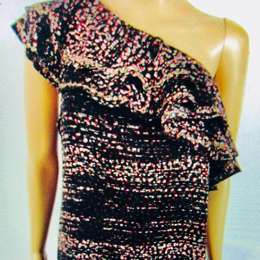 Apt 9 one shoulder dress, multi color